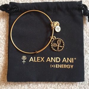 Alex and Ani goldtone tennis bracelet w/pouch,new
